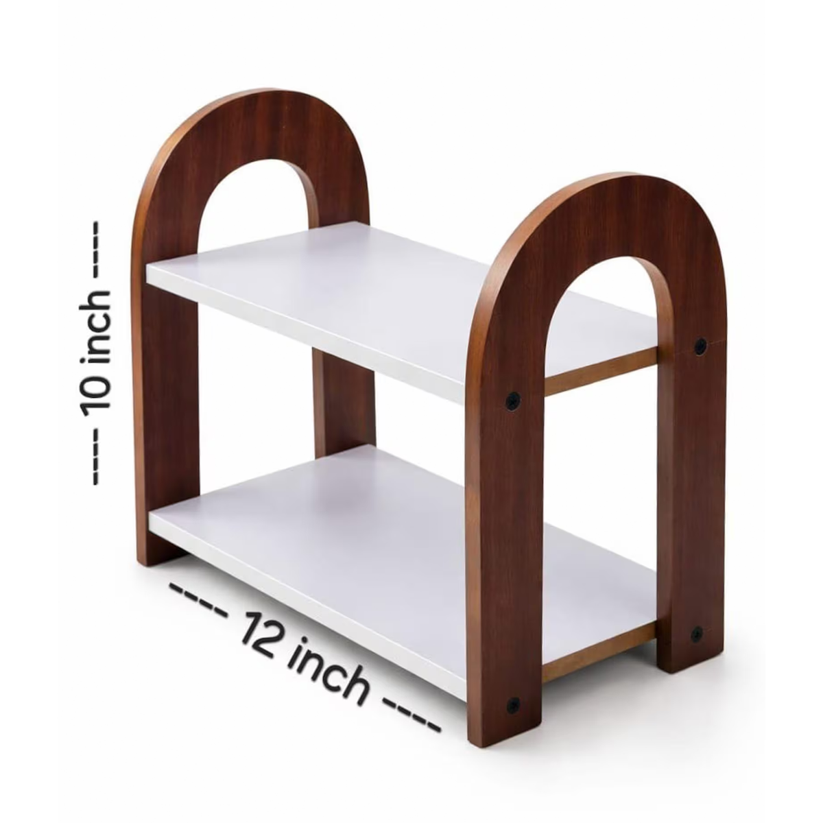 Raft organizator de blat cu design arcuit, două niveluri